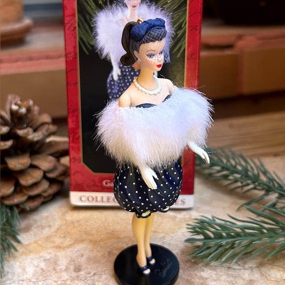 Hallmark Other - Hallmark Barbie Gay Parisienne KEEPSAKE Ornament Blue and White New in Box